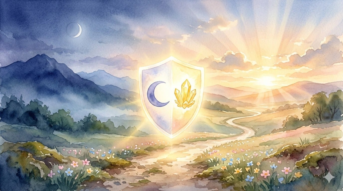 木星順行の日に発するMission Bridge本格始動宣言。30年の歩み、ユングの言葉、うお座からみずがめ座への時代転換、そして「命の盾」としての二つの聖遺物を掲げ、人生120年の新たな神話を生きる決意。